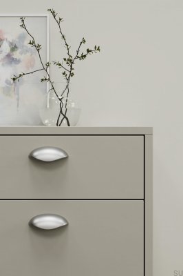 Luna 64 Metal Silver Elongated Furniture Handle