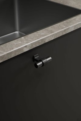 T-Bar Bond 50 Metal Furniture Knob Matte Black/Gun-Metal