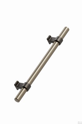 Bond 320 Aluminium Brushed Gold with Antique Bronze Elongated Furniture Handle