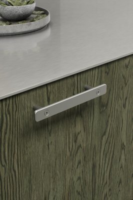 Tool 128 Metal Silver Elongated Furniture Handle