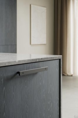 Tool 192 Metal Matt Black Elongated Furniture Handle