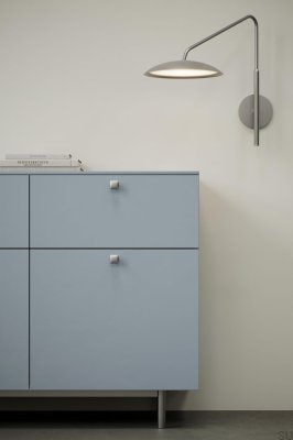 Flow 16 Metal Silver Furniture Knob