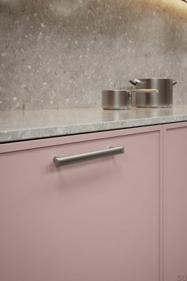 Flow 160 Metal Silver Elongated Furniture Handle