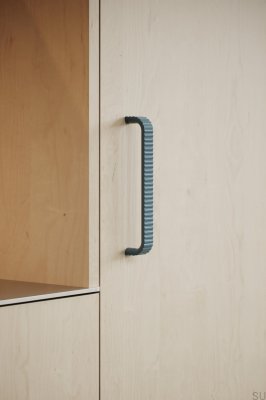 Lace 160 Metal Matt Blue Elongated Furniture Handle