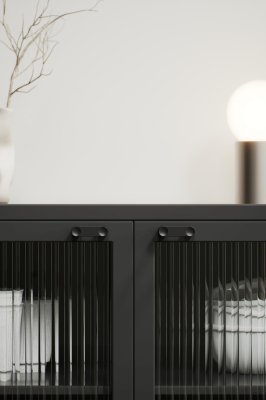 Furniture knob Punto 32 Metal Matte Black