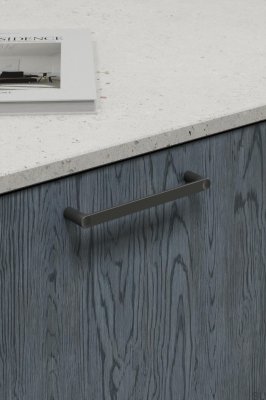 Punto 160 elongated furniture handle Metal Black Matt