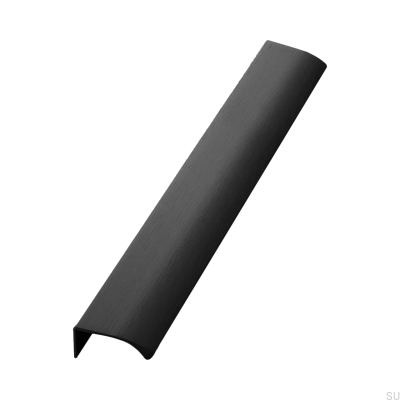 Edge Straight 350 Aluminum Furniture Handle Matte Black Brushed