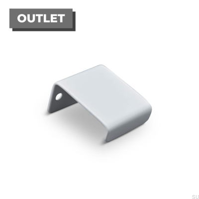 Moie 30 edge furniture handle, metal, matt white