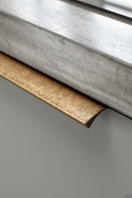 Edge Straight 350 Aluminum Antique Gold Furniture Handle