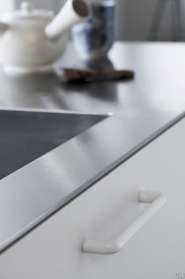 Carve 160 Metal Matt White Furniture Handle