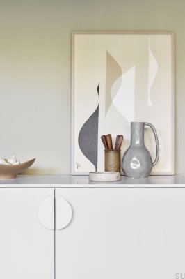 Horizon Large 64 Metal Matt White Furniture Handle