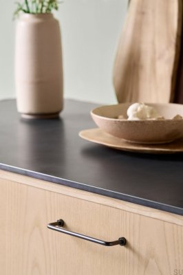 Lounge 160 Metal Gun-Metal Elongated Furniture Handle