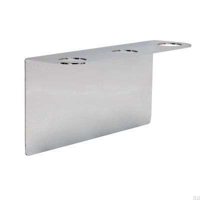 Triple soap dispenser holder Steel Chrome Polished