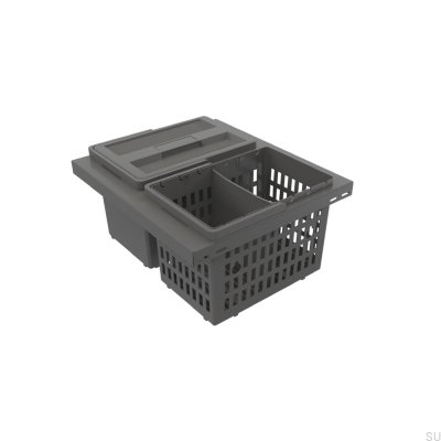 Cube Basic Low Eco 400 Recycling Bin Dark Gray