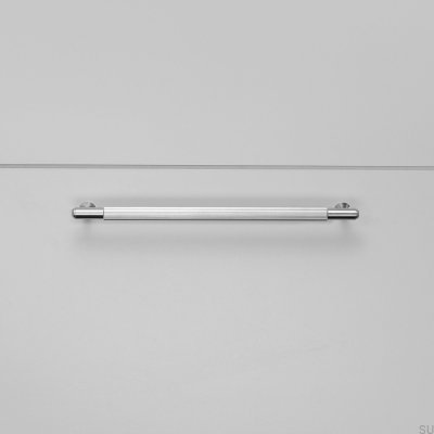 Linear 225 Steel Silver Elongated Furniture Handle