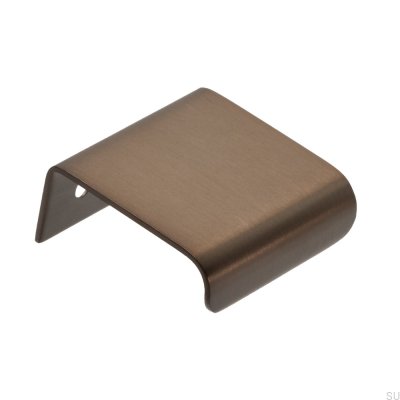Lip 40 Brass Brown Brushed Edge Furniture Handle