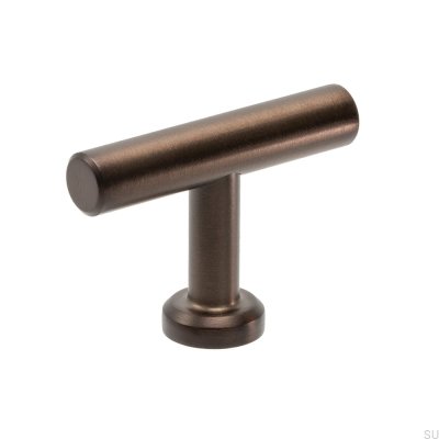 T-Bar Viva Furniture Knob Brass Brown Brushed