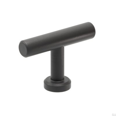 T-Bar Viva Steel Graphite Furniture Knob