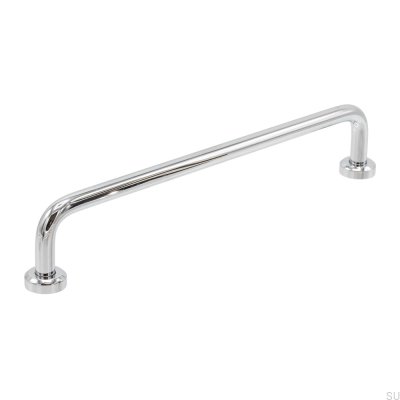 Viva 160 elongated furniture handle, brass, polished chrome