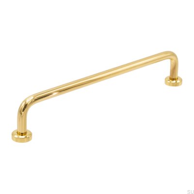 Viva 160 elongated furniture handle, Polished brass