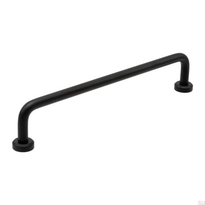 Viva 160 elongated furniture handle Steel Black Matt
