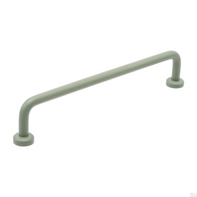 Viva 160 Steel Green Elongated Furniture Handle