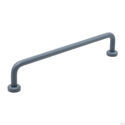 Viva 160 Steel Storm Blue Elongated Furniture Handle