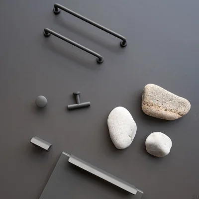 Viva 160 Steel Graphite Elongated Furniture Handle