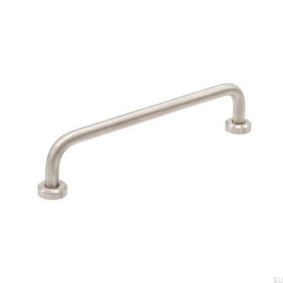Viva 128 elongated furniture handle Brushed stainless steel