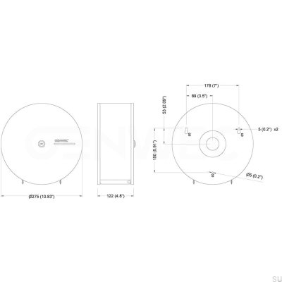 Jumpo Stay Brushed Steel Toilet Roll Holder