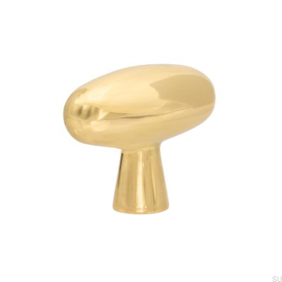 T-Bar Oliver furniture knob, brass, polished
