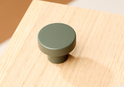 Furniture knob Circular 33 Metal Ash Green