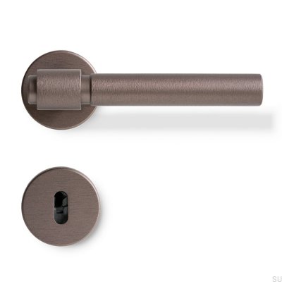 Helix Plain 200 Door Handle Metal Dark Brown