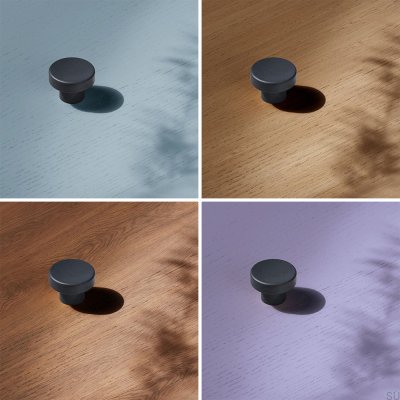 Furniture knob Circular 33 Metal Deep Blue