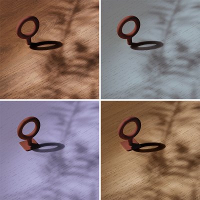 Furniture knob Key 32 Metal Reddish Brown