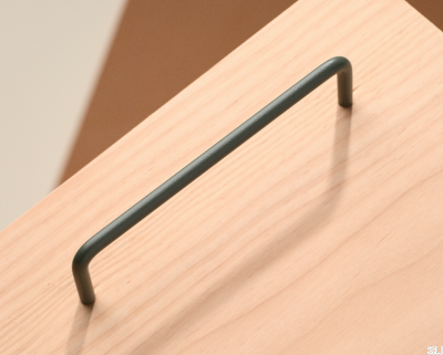 Thread 128 Metal Ash Green Elongated Furniture Handle