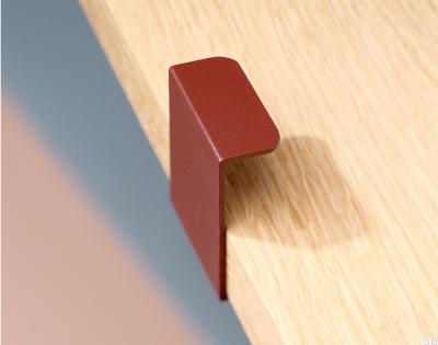 Hide 40 Metal Edge Furniture Handle Reddish Brown
