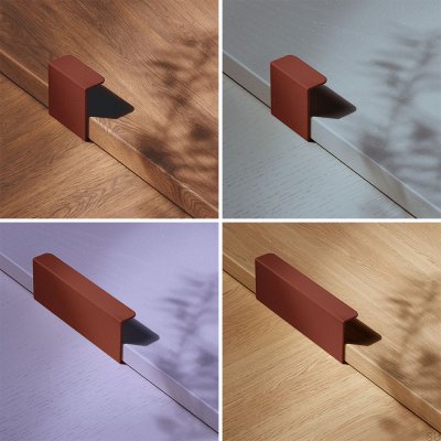 Hide 40 Metal Edge Furniture Handle Reddish Brown