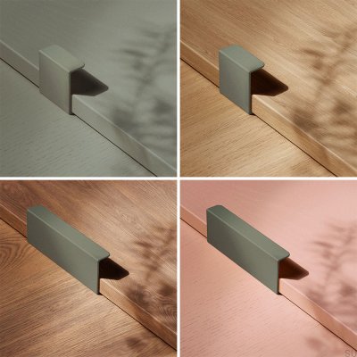 Hide 40 Metal Ash Green Edge Furniture Handle