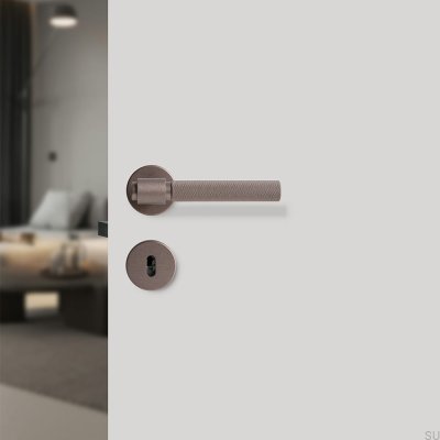 Helix 200 Door Handle Metal Dark Brown