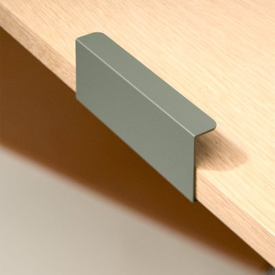 Hide 120 Metal Ash Green Edge Furniture Handle