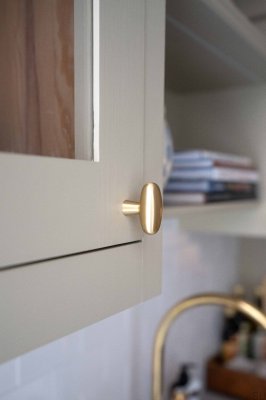 T-Bar Oliver Furniture Knob Brushed Brass