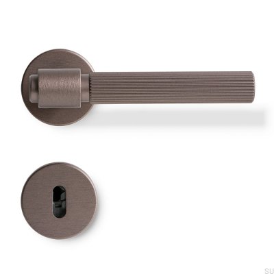 Helix Stripe 200 Door Handle Metal Dark Brown