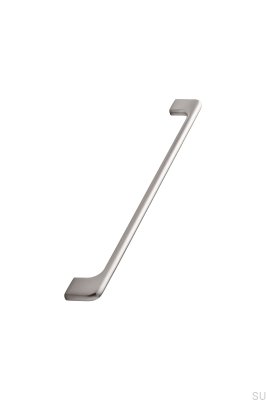 Elongated furniture handle 256+288 Doppia Aluminum Silver