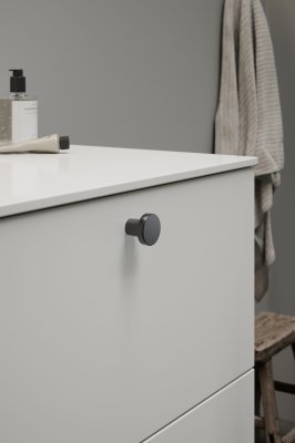 Furniture knob Dot 30 Metal Gun-metal