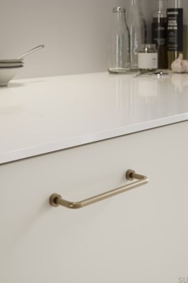 Lounge 160 Elongated Furniture Handle Unlacquered Brass