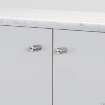 Linear 12 Steel Silver Furniture Knob (Set of 2)