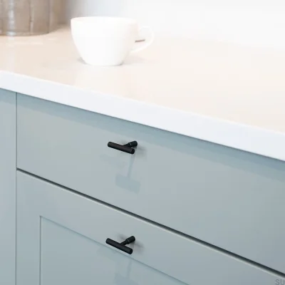 T-Bar Spira Furniture Knob Steel Matte Black