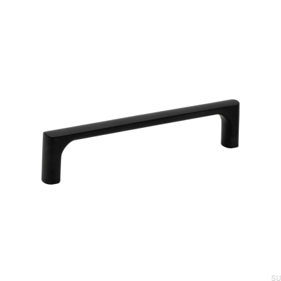 Ethel 128 Elongated Furniture Handle Black Matt