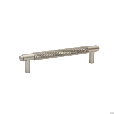 Elongated furniture handle Riff 128 Silver Matt